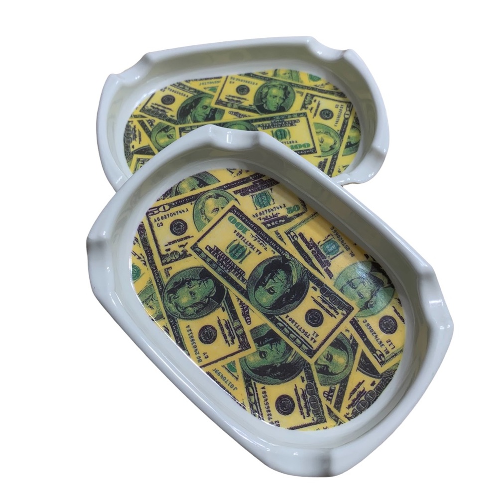 Custom Money Ashtray Set of Two